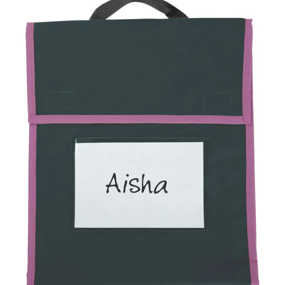 Store More® Medium Book Pouches - Black With Neon Trim - Set of 36