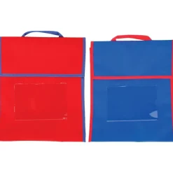 Store More® Medium Book Pouches And Labels - Primary Colors - Set Of 12