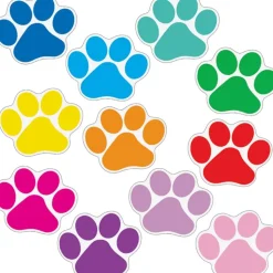 Student Name Paw Print Magnets - 32 magnets