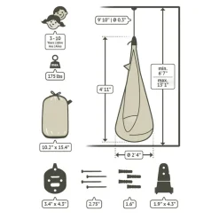 Student Swing Chair - 100% Organic Cotton including Suspension