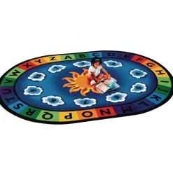 Sunny Day Learn and Play 6'9" x 9'5" Oval Premium Carpet