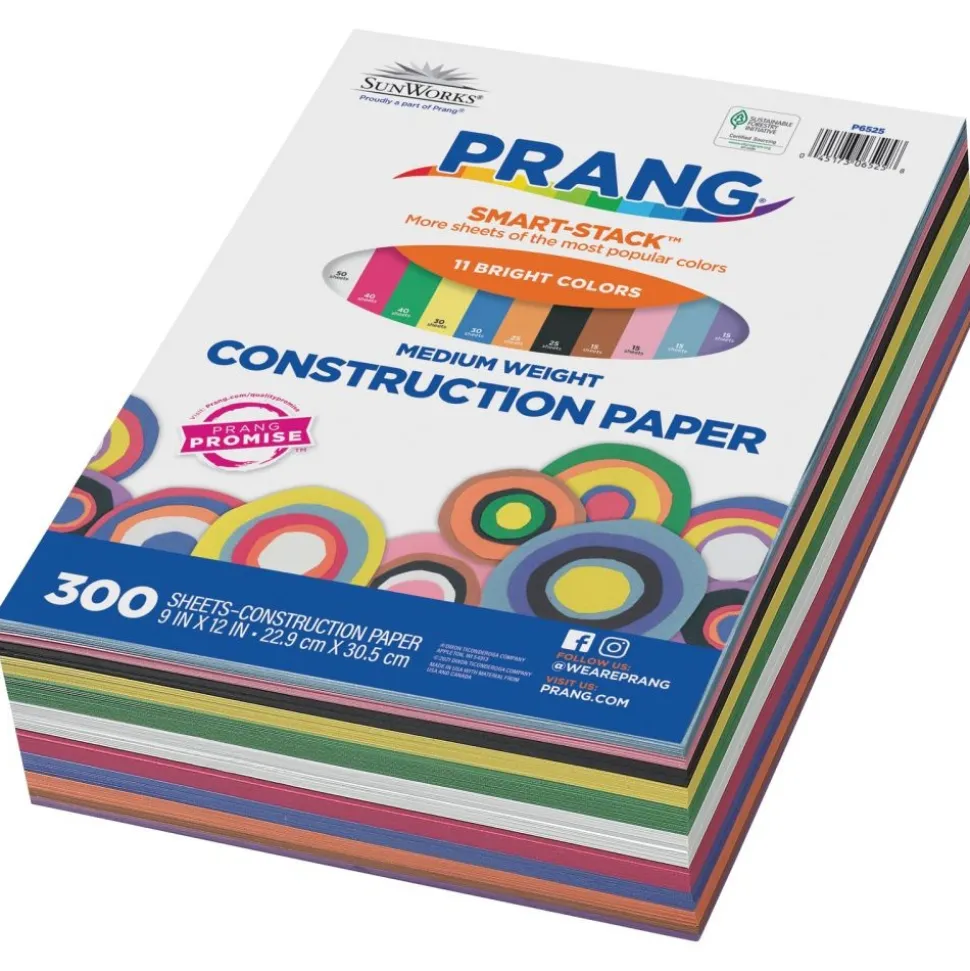 Sunworks® 9" x 12" Medium weight Construction Paper Smart Stack™