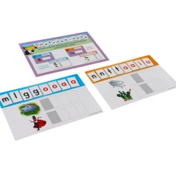 Tarjetas de trabajo: Construcción de palabras (Spanish Word Building Task Cards) - 21 cards