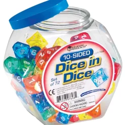 Ten-Sided Dice In Dice - 72 Dice