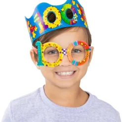 100th Day Glasses And Crowns Kit - 24 glasses, 24 crowns