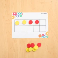 Think. Model. Learn.™ Counting to Ten Dry Erase Mats and Counters - Set of 24