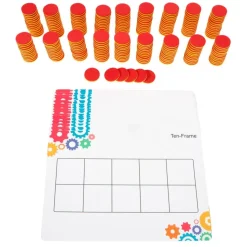 Think. Model. Learn.™ Counting to Ten Dry Erase Mats and Counters - Set of 24