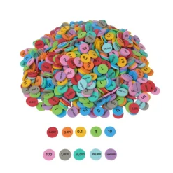 Think. Model. Learn.™ Place Value Discs - 10 Values,1000 Pieces