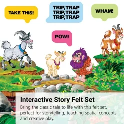 Three Billy Goats Gruff Felt Set