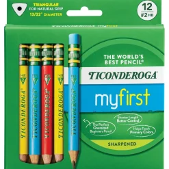 Ticonderoga® My First® My First Short Primary Colors 12 CT, Primary Assortment