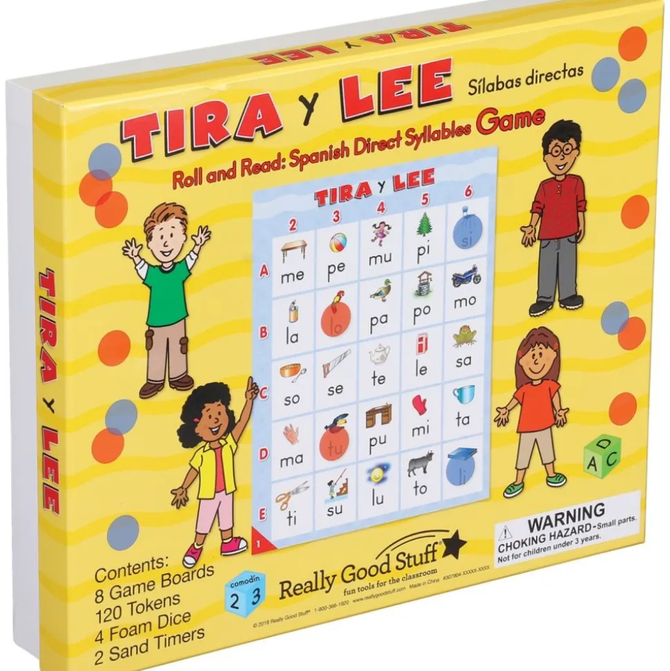 Tira y lee: Sílabas directas (Roll And Read: Spanish Direct Syllables) - 1 game