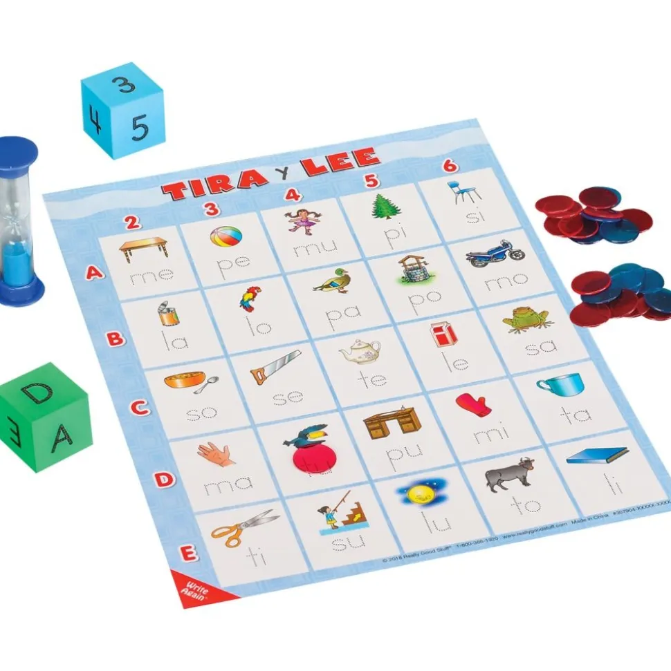 Tira y lee: Sílabas directas (Roll And Read: Spanish Direct Syllables) - 1 game