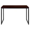 Tiverton Industrial Modern Desk - Commercial Grade Office Computer Desk and Home Office Desk - 47" Long (Mahogany/Black)