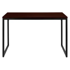Tiverton Industrial Modern Desk - Commercial Grade Office Computer Desk and Home Office Desk - 47" Long (Mahogany/Black)