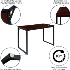 Tiverton Industrial Modern Desk - Commercial Grade Office Computer Desk and Home Office Desk - 47