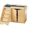 Toddler Birch Changing Table with Stairs