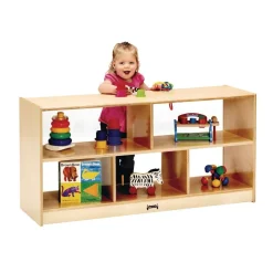 Toddler Divided Shelf Mobile Storage Plexiglas® Back
