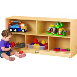 Toddler Divided Shelf Mobile Storage - Magnetic Dry-Erase Back