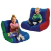 Toddler High-Back Beanbag Chair - Green/Blue