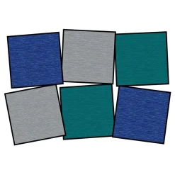 Tone on Tone Seating Squares, Set of 6 - Cool Colors