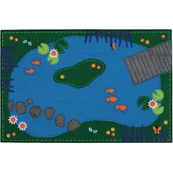 Tranquil Pond 3' x 4'6" Rectangle Kids Value Carpet