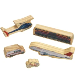 Transportation Wooden Photo Blocks- Set of 16