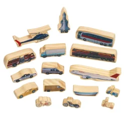 Transportation Wooden Photo Blocks- Set of 16