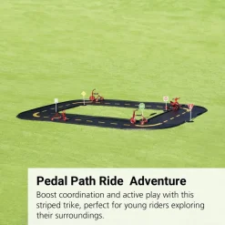 Trike Pedal Path with Stripes- Bristol Oval