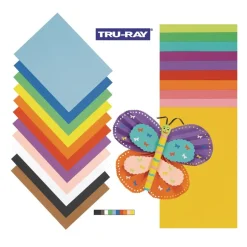 Tru-Ray® Bright Assorted Sulphite Paper, 9" x 12" - 50 Sheets