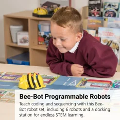 TTS Bee-Bot® Programmable Floor Robot - 6 Pack plus Docking Station