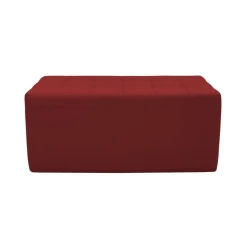 Tufted Rectangle Ottoman 16" Height-Crimson