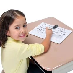 Two-Sided Primary-Lined Dry Erase Boards - Set Of 12
