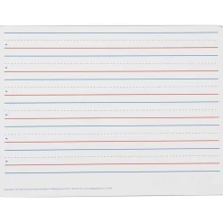 Two-Sided Primary-Lined Dry Erase Boards - Set Of 12