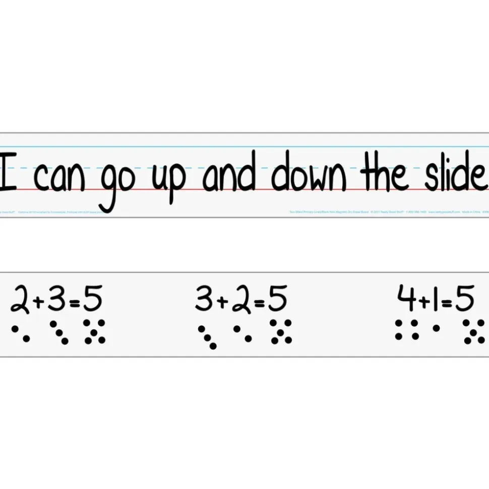 Two-Sided Primary-Lined Sentence Strip Dry Erase Boards - 12 boards