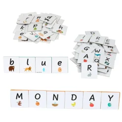 Uppercase & Lowercase Letter Tile Toppers Kit - 80pcs