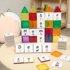 Uppercase & Lowercase Letter Tile Toppers Kit - 80pcs
