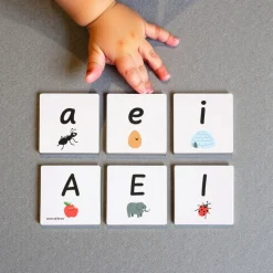 Uppercase & Lowercase Letter Tile Toppers Kit - 80pcs