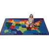 USA Map 4' x 6' Rectangle Kids Value Carpet
