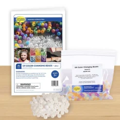 UV Color Changing Beads - 250 Beads Assorted Colors