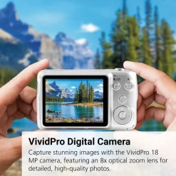 VividPro™ 18 MP, 8x Optical Zoom Lens Digital Camera