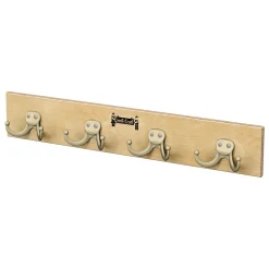 Wall-Mount Coat Rail - 24"W, 4 Hooks
