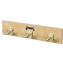 Wall-Mount Coat Rail - 18"W, 3 Hooks