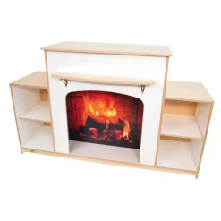 Warm And Welcoming Fireplace White