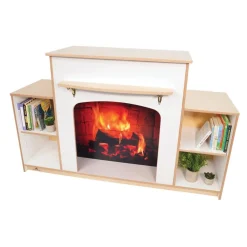 Warm And Welcoming Fireplace White
