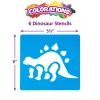 Washable Plastic Dinosaur Stencils - Set of 6