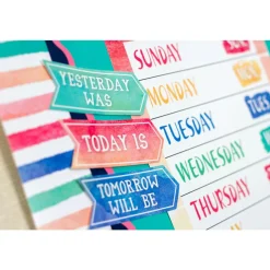 Watercolor Calendar Bulletin Board Set - 87 pcs