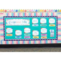 Watercolor Classroom Jobs Bulletin Board Set - 49 pcs