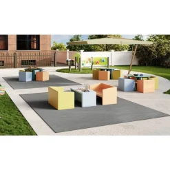 Water Mill 6' x 8'6" Indoor/Outdoor Rug in color Tungsten