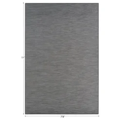 Water Mill 7'8" x 11" Indoor/Outdoor Rug in color Tungsten
