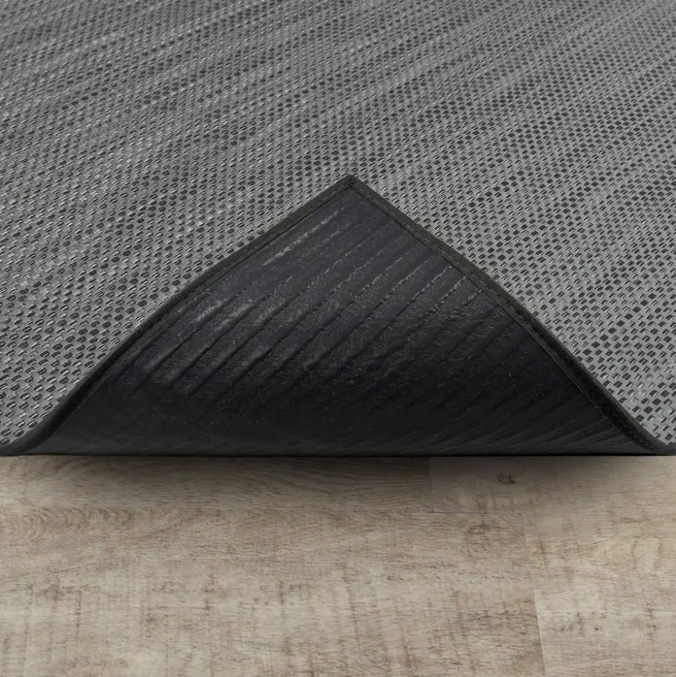 Water Mill 4'3" x 6' Indoor/Outdoor Rug in color Tungsten